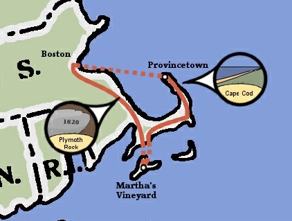 Cape Cod Bicycle Trip Map