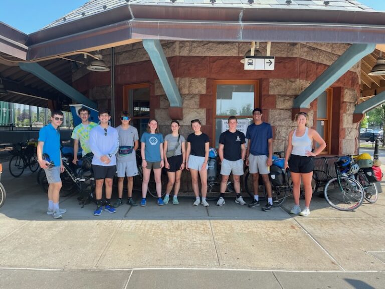Bikers at Tarrytown Metro North Station
