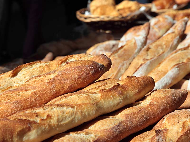 Baguettes at Market in France