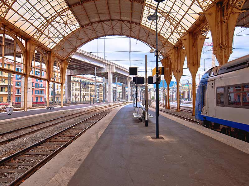 City of Nice central train station view