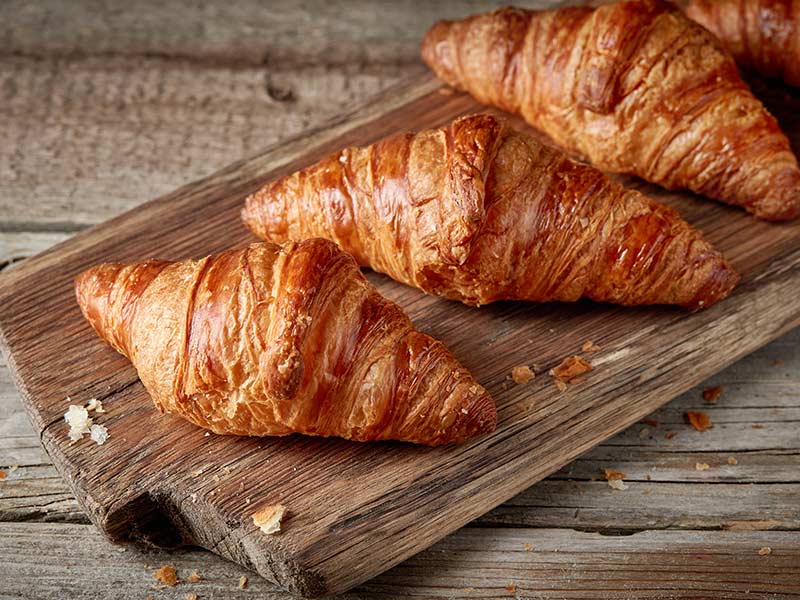 freshly baked croissants